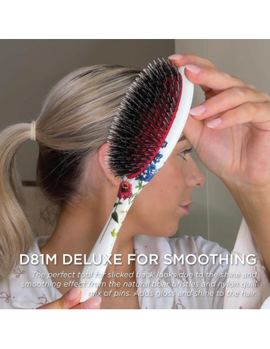 Cepillo de cabello Denman D81M Floral Fantasy - Cerda de jabalí