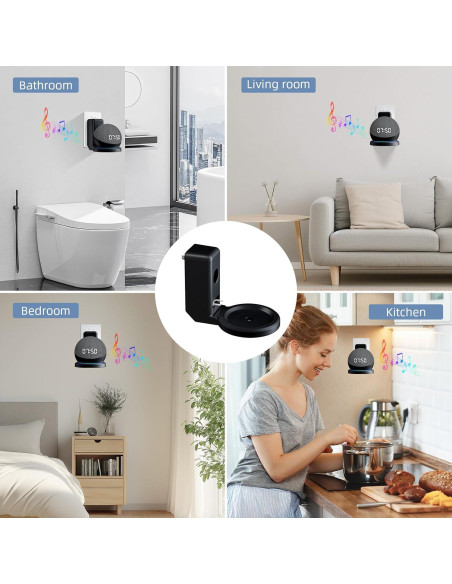 Soporte de Montaje en Pared AFGHOA para Echo Dot 5ta/4ta Gen - Negro Soporte de Montaje en Pared AFGHOA para Echo Dot 5ta/4ta Gen - Negro