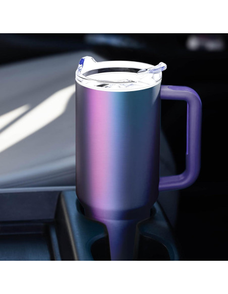 Vaso aislado 40 oz Greatyos con tapa y popote - Acero inoxidable Vaso aislado 40 oz Greatyos con tapa y popote - Acero inoxidable