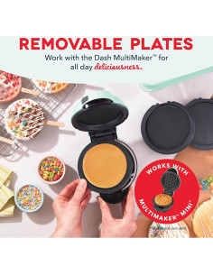 Placas de Waffle Desmontables DASH 4" Antiadherentes - Paquete de 2 2