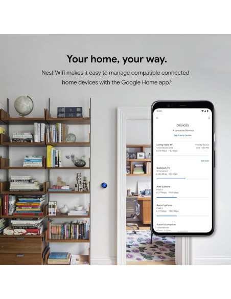 Router Google Nest WiFi AC2200 Mesh 204.4 m Renovado Router Google Nest WiFi AC2200 Mesh 204.4 m Renovado
