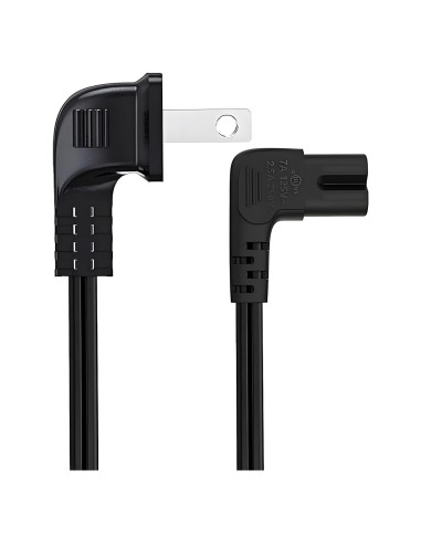 Cable de Alimentación en Ángulo Recto 1.83m Goffeu para TV 4K UHD