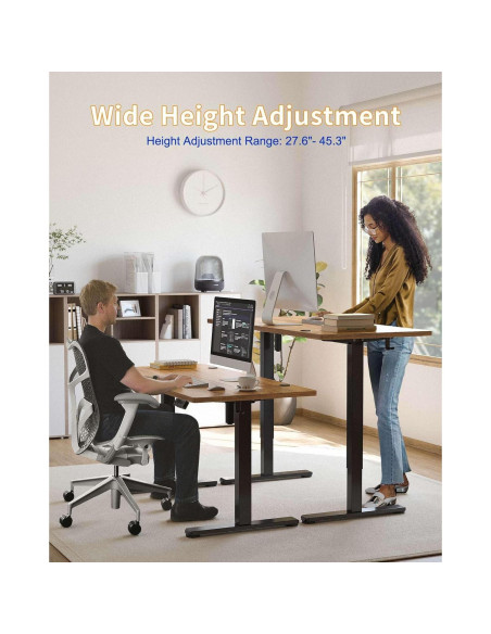 Escritorio de pie eléctrico YIHAYO 121.9x60.9 cm ajustable Escritorio de pie eléctrico YIHAYO 121.9x60.9 cm ajustable