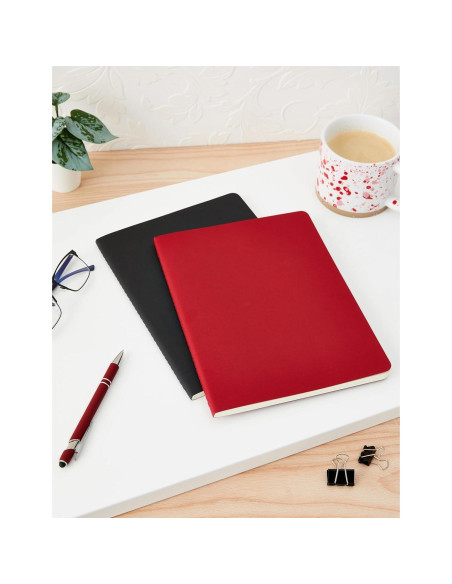 Cuaderno Moleskine Cahier Tapa Blanda Grande Rayado Negro Rojo Cuaderno Moleskine Cahier Tapa Blanda Grande Rayado Negro Rojo