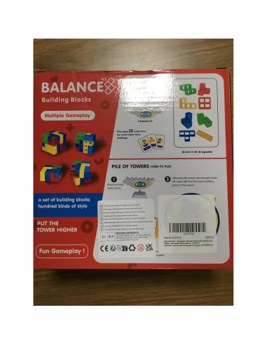 Juego de Bloques Apilables 48pcs XIHIRCD con Tarjetas y Base