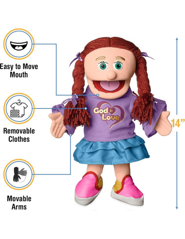 Títere de Mano Dios es Amor Silly Puppets 35.56 cm