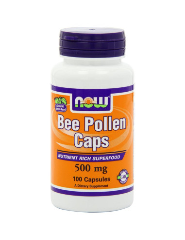 Polen de Abeja NOW 500mg 100 Cápsulas x3 - Suplemento Natural