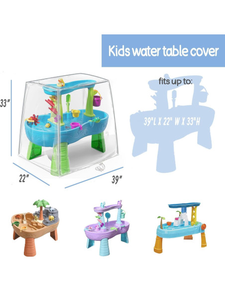Cubierta de Mesa de Agua Infantil IndigoTempest9 PVC Transparente Cubierta de Mesa de Agua Infantil IndigoTempest9 PVC Transparente