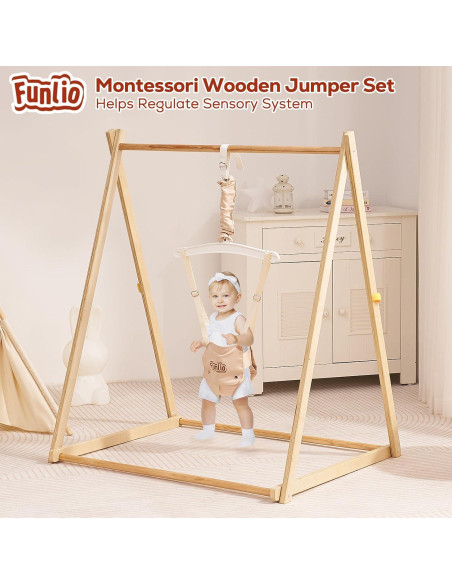 Saltador de Madera Montessori FUNLIO para Bebés 6-36 Meses Saltador de Madera Montessori FUNLIO para Bebés 6-36 Meses