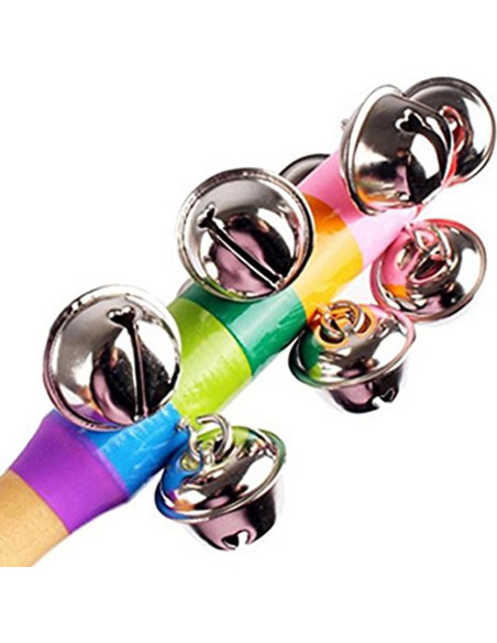 Paquete de 2 Campanas de Madera Dicanence 17 cm Coloridas Paquete de 2 Campanas de Madera Dicanence 17 cm Coloridas