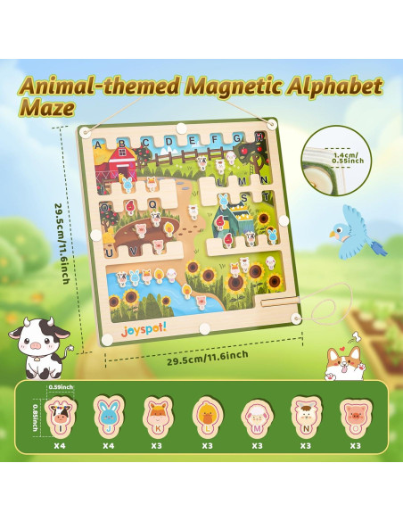 Laberinto Magnético de Alfabeto JOY SPOT! 20x17 cm para Niños Laberinto Magnético de Alfabeto JOY SPOT! 20x17 cm para Niños