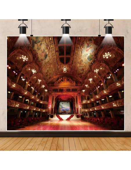 Fondo fotográfico vintage 3x2.5m Caaerttply para teatro Fondo fotográfico vintage 3x2.5m Caaerttply para teatro
