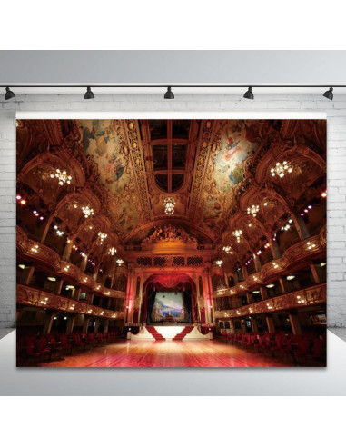 Fondo fotográfico vintage 3x2.5m Caaerttply para teatro