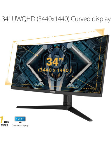 Monitor Curvo para Juegos ASUS TUF 34" WQHD 165Hz 1ms
