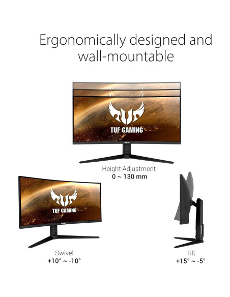Monitor Curvo para Juegos ASUS TUF 34" WQHD 165Hz 1ms Monitor Curvo para Juegos ASUS TUF 34" WQHD 165Hz 1ms