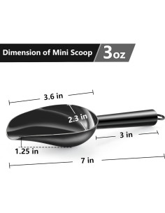 Juego de cucharas pequeñas TeamFar de acero inoxidable negro 3 oz 2