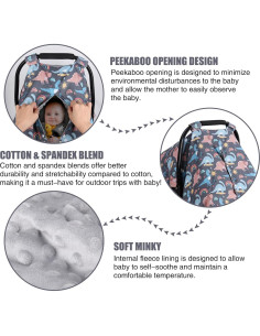 Funda de Asiento de Auto para Bebé Metplus Dinosaurios 2 en 1 2