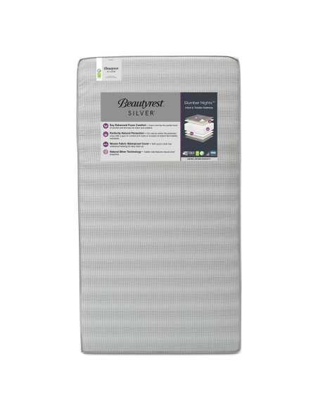 Colchón Beautyrest Silver Slumber Nights 70x132 cm para Bebés y Niños Colchón Beautyrest Silver Slumber Nights 70x132 cm para Bebés y Niños