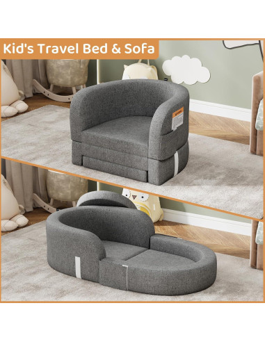 Cama de viaje 2-en-1 Cowiewie para niños - Sillón Sofá portátil