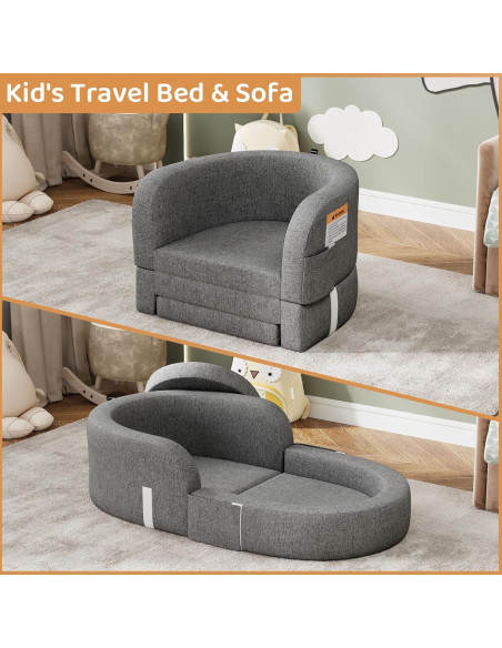 Cama de viaje 2-en-1 Cowiewie para niños - Sillón Sofá portátil Cama de viaje 2-en-1 Cowiewie para niños - Sillón Sofá portátil
