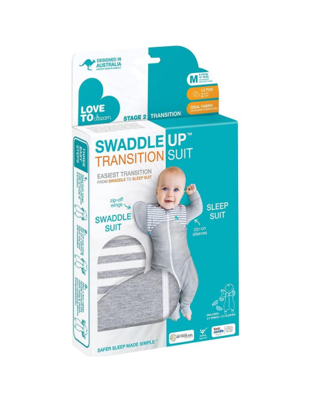 Love to Dream Swaddle UP Suit Mediano Gris 5.9-8.6 kg Transición Segura Love to Dream Swaddle UP Suit Mediano Gris 5.9-8.6 kg Transición Segura