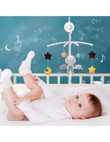 Móvil Musical para Cuna NUOEY con Juguetes Suaves y Rotativos Móvil Musical para Cuna NUOEY con Juguetes Suaves y Rotativos