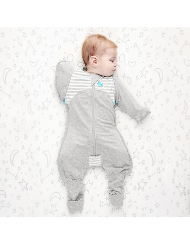 Love to Dream Swaddle UP Suit Mediano Gris 5.9-8.6 kg Transición Segura