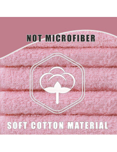 Paquete de 10 Paños de Lavado Textila Rosa Bebé 30x30 cm 2