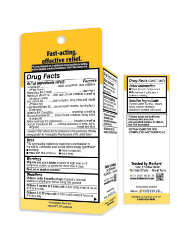 Kids Relief Fórmula Líquida Oral para Alergias 25 mL