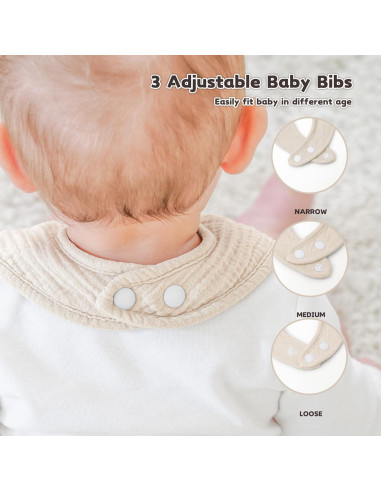 Baberos de Muselina Susurration 8 Pack Ajustables Unisex
