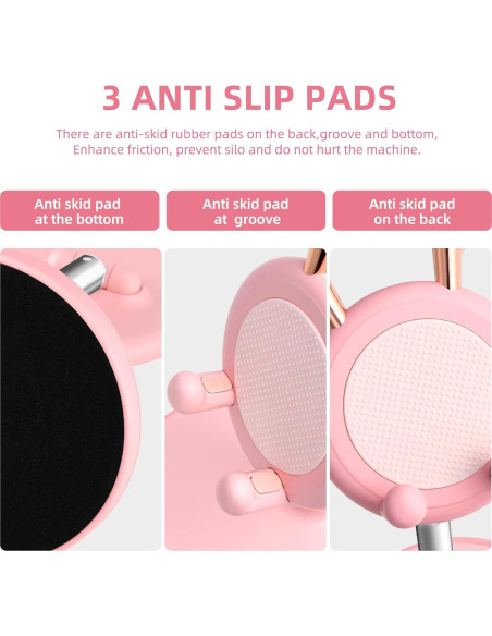 Soporte para Teléfono OATSBASF Ajustable Orejas de Ciervo Rosa Soporte para Teléfono OATSBASF Ajustable Orejas de Ciervo Rosa