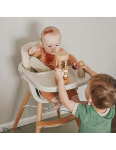 Silla Alta Convertible Mallify de Madera Beige 3 en 1 2