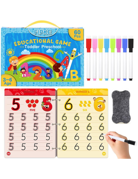Libro de Práctica de Escritura FIPKE para Niños 3-6 Años Libro de Práctica de Escritura FIPKE para Niños 3-6 Años