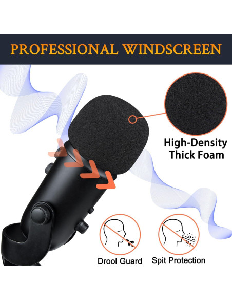 Filtros Pop SOULWIT para Micrófonos Blue Yeti - 2 Pcs Filtros Pop SOULWIT para Micrófonos Blue Yeti - 2 Pcs