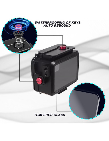 Caja Impermeable SRUIM para Go Pro Hero 13/12/11/10/9 - 80M