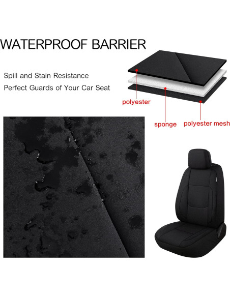 Funda de Asiento de Coche Impermeable Pariitadin Juego Completo Funda de Asiento de Coche Impermeable Pariitadin Juego Completo