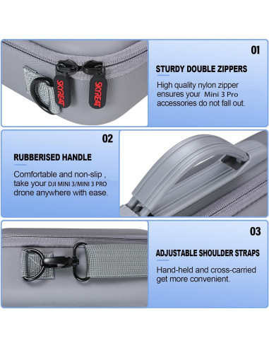 Funda Compacta para Drone DJI Mini 3 Pro - Impermeable y con Correa