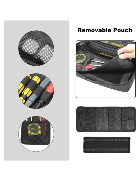 Bolsa de Herramientas Compacta JLDTOP Negra 14.2x7.6x32.5 cm Bolsa de Herramientas Compacta JLDTOP Negra 14.2x7.6x32.5 cm