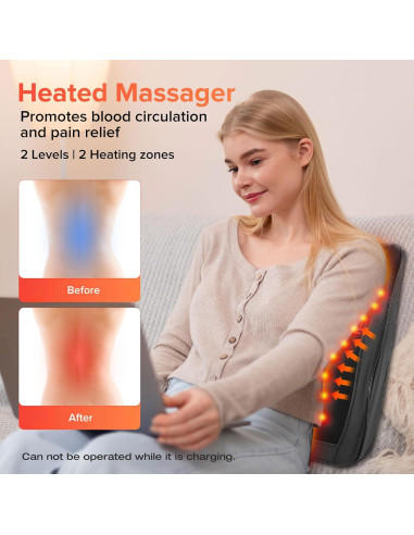 Masajeador de Cuello y Espalda Inalámbrico Aerlang con Calor