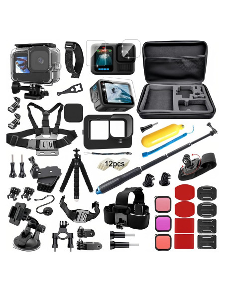 Kit de Accesorios para GoPro Hero 13 - Estuche Impermeable y Soportes Kit de Accesorios para GoPro Hero 13 - Estuche Impermeable y Soportes