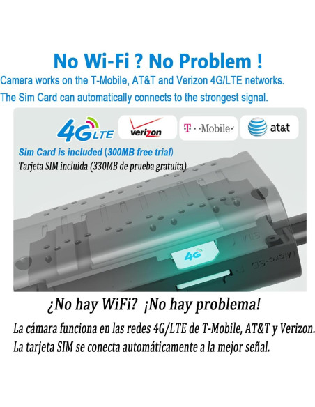 Cámara de Seguridad Inalámbrica 4G LTE WKX W-U4 HD Cámara de Seguridad Inalámbrica 4G LTE WKX W-U4 HD