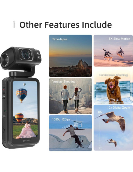 Cámara de Video Ordro M3 5K con Pantalla Táctil y WiFi Cámara de Video Ordro M3 5K con Pantalla Táctil y WiFi