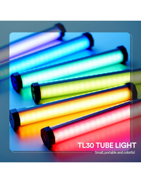 Tubo de Luz LED RGB Godox TL30, 2700K-6500K, 2900mAh Tubo de Luz LED RGB Godox TL30, 2700K-6500K, 2900mAh