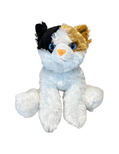 Gato de peluche Jolitee 20 cm tricolor ultra suave