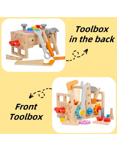 Juego de Herramientas de Madera Montessori Yunhe 23.5x13cm Juego de Herramientas de Madera Montessori Yunhe 23.5x13cm