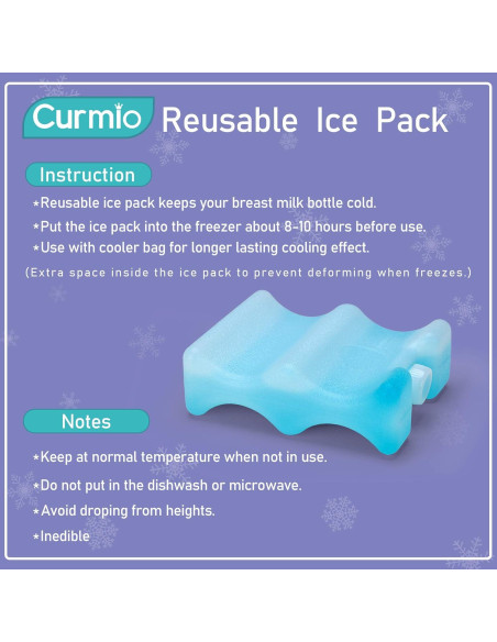 Paquete de Hielo Reutilizable CURMIO para Leche Materna - 1 Unidad Paquete de Hielo Reutilizable CURMIO para Leche Materna - 1 Unidad