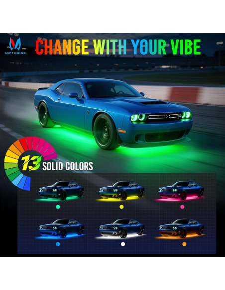 Barra de Luz LED RGB MICTUNING U8 con Control Remoto Doble - 8 Piezas Barra de Luz LED RGB MICTUNING U8 con Control Remoto Doble - 8 Piezas