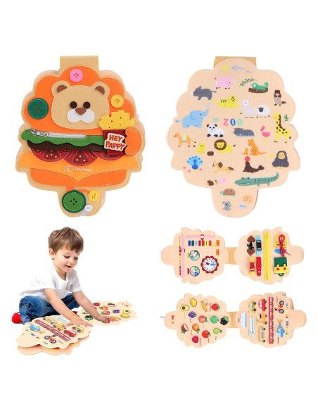 Tablero Ocupado Educativo Heypappy Oso 4 Páginas para Niños Tablero Ocupado Educativo Heypappy Oso 4 Páginas para Niños