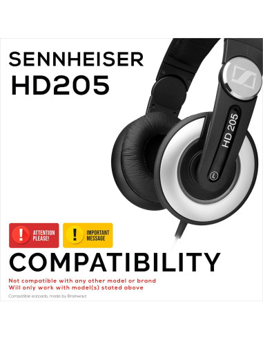 Almohadillas de Reemplazo Brainwavz para Auriculares Sennheiser HD205