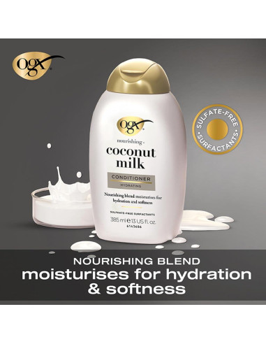 Acondicionador OGX Nutritivo + Leche de Coco 384 ml Hidratante